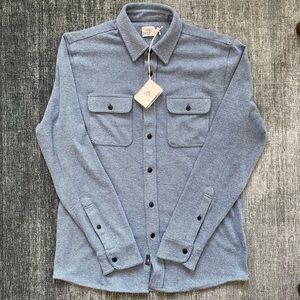 Faherty Legend Sweater Shirt in Glacier Blue Twill